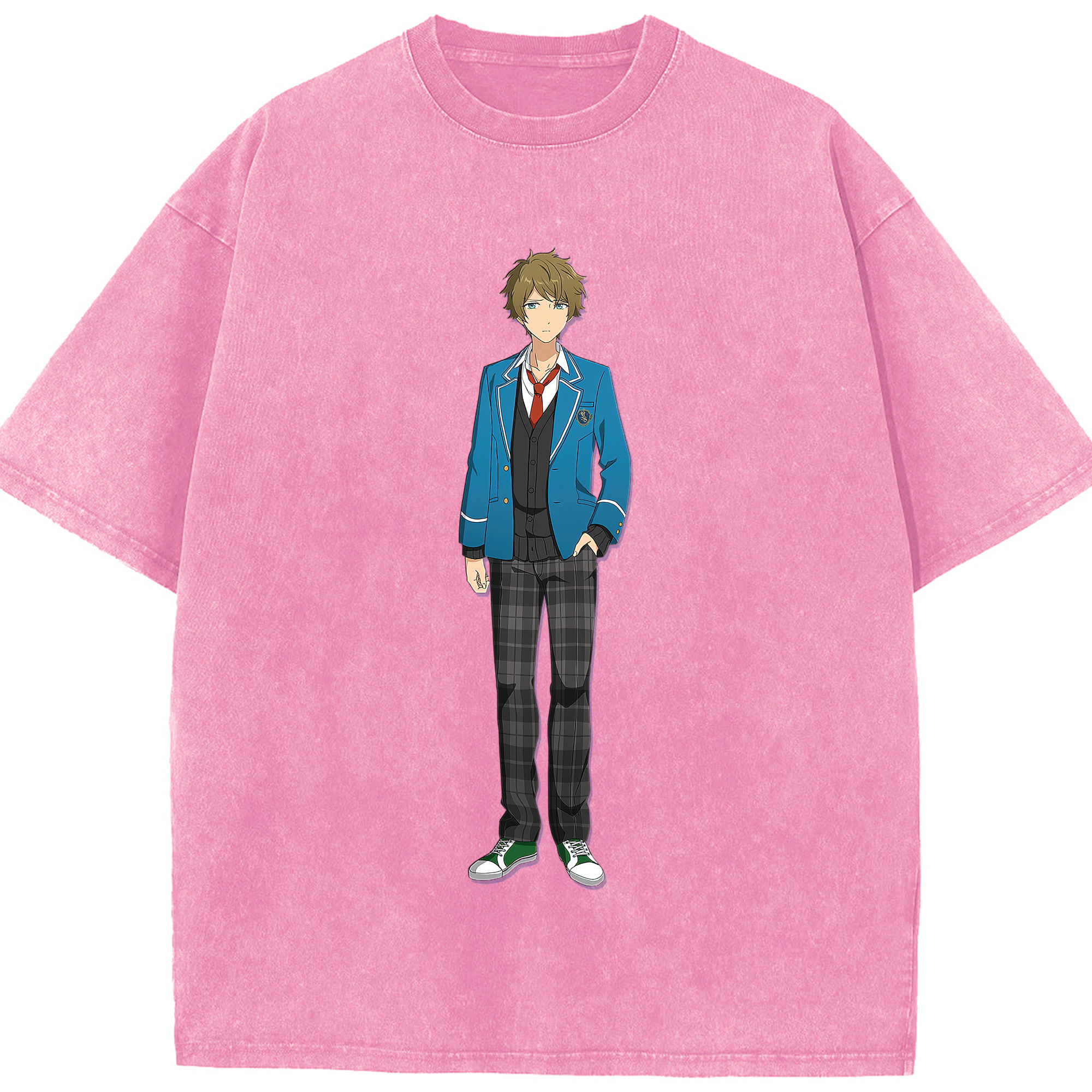 （画像用） あんさんぶるスターズ! Ensemble Stars 綿100% ヴィンテージ風 半袖Tシャツ（フロントプリント）